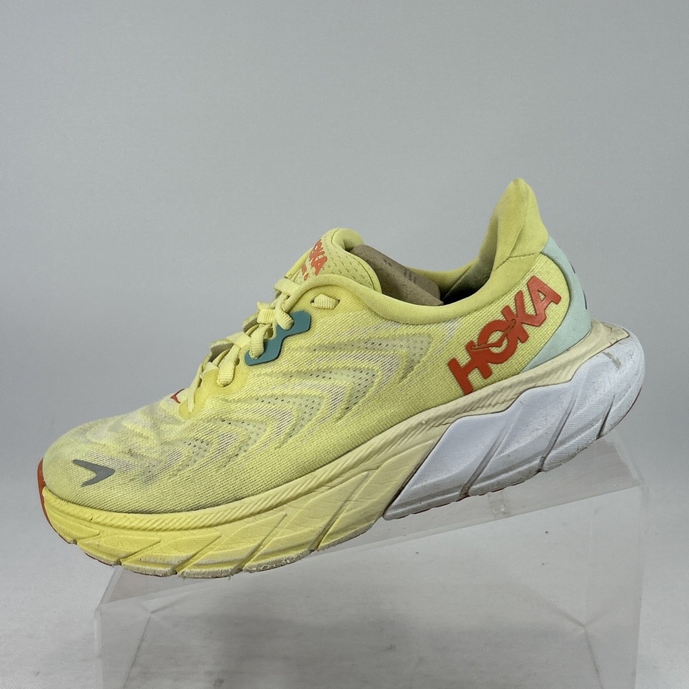 Hoka One One Arahi 6 Running Shoes Women's Size 7B W Yellow Athletic Sneakers - Picture 4 of 16